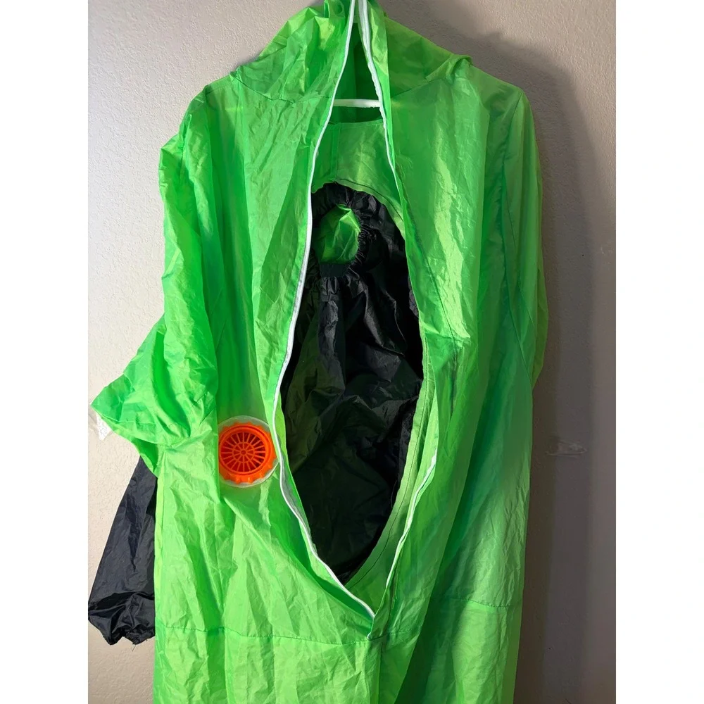 Green Alien Inflatable Costume Adult Halloween Cosplay Blow Up Suit Fan Included